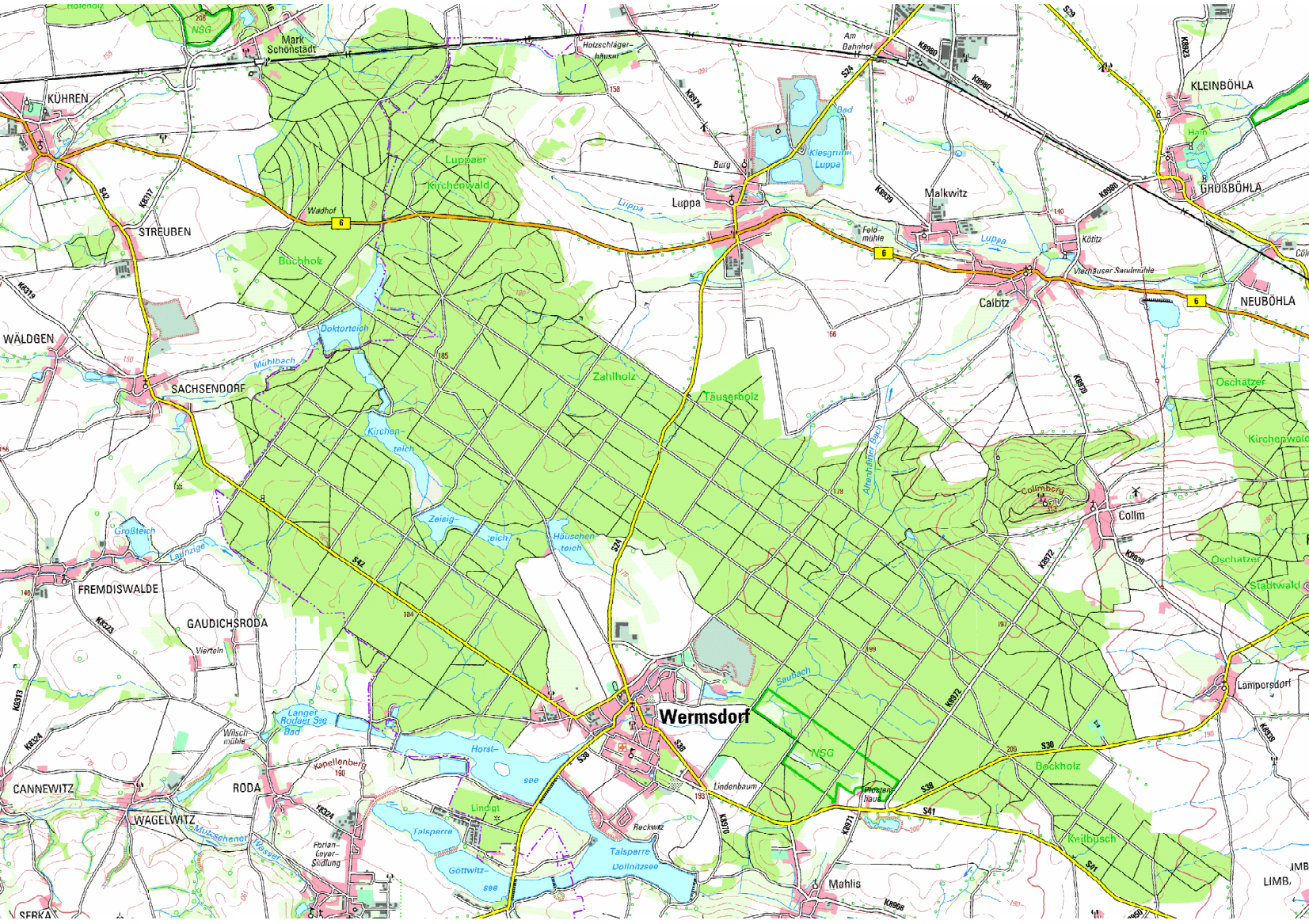 Karte 1 Wermsdorfer Wald